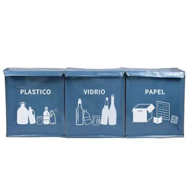 Sacos laminados de tecido PP impressos, conjunto de sacos de lixo recicláveis ​​e ecológicos
