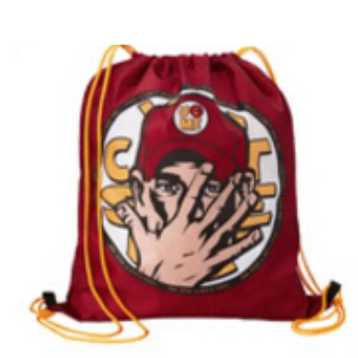 BSCI fábrica abastecimento Popular Cartoon colorido impresso saco de Drawstring saco Foldable do poliéster 600D, transportadora sacola de compras com alça