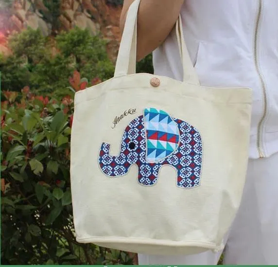 Algodão lona Eco Tote ombro Shopper praia menina mendiga mulheres sacolinha de compras