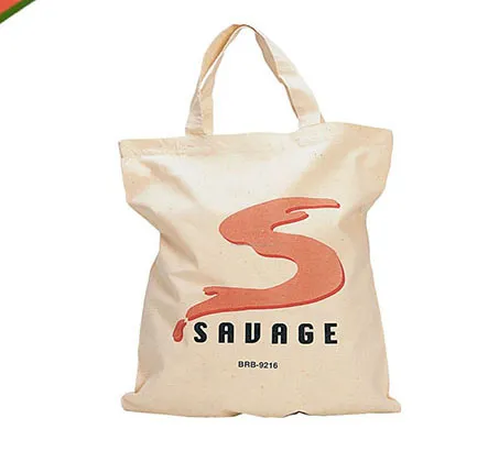 China fábrica por atacado da alta qualidade Natural algodão branco sacola de lona de publicidade para a promoção