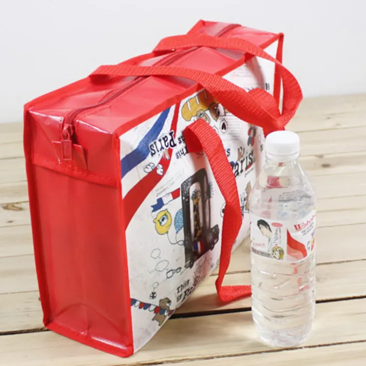 Saco de zíper tecido pp