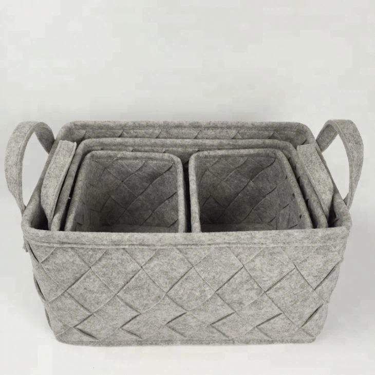 Cesta de armazenamento de feltro