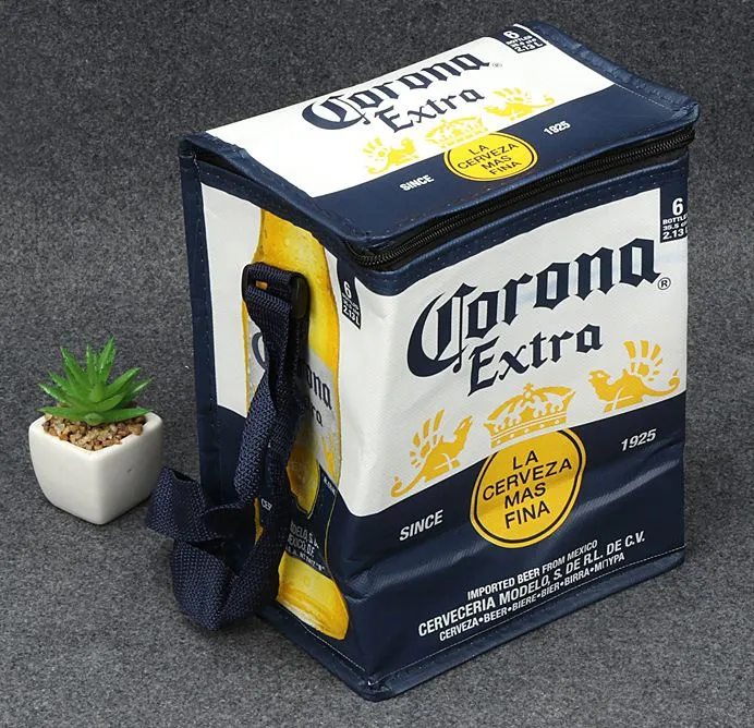 Saco refrigerador de 6 latas em tecido não tecido