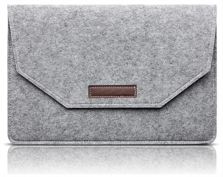 Saco de laptop de lã